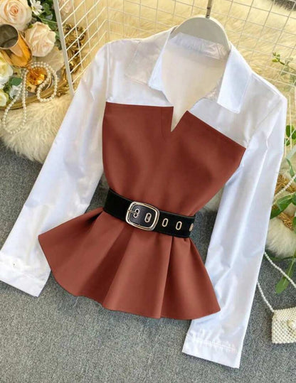GLAZE WEAR HUB GIRLS TOP 9236